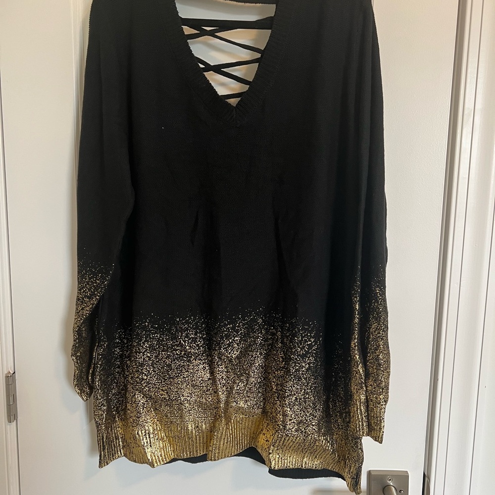 Black and Gold Women's Top